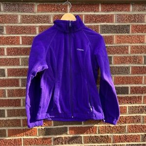 Columbia Royal Purple Fleece Full Zip Sweater Jacket